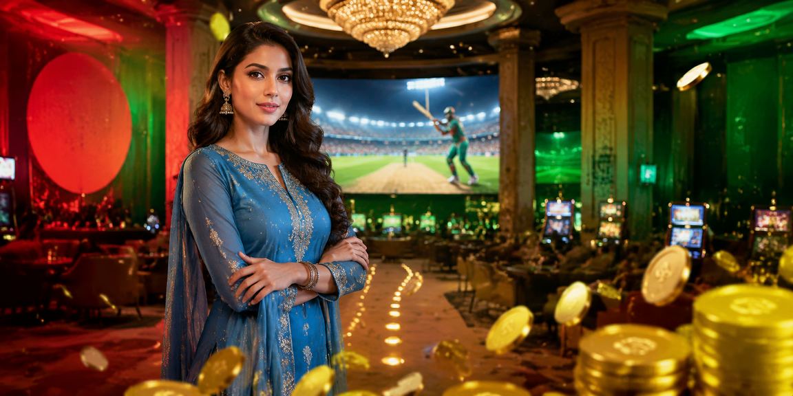 বগুড়ার ক্রীড়া বেটিং-এর চিত্র, সালোয়ার কামিজে একজন নারী